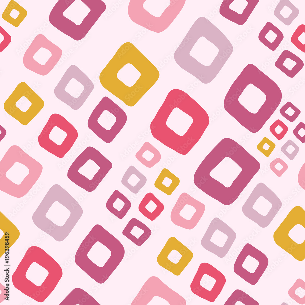 Geometric seamless patternin retro memphis style, fashion 80s - 90s. Hipster background with abstract geometric figures. Geometric seamless patternin retro memphis style, fashion 80s - 90s. Hipster background with abstract geometric figures.
