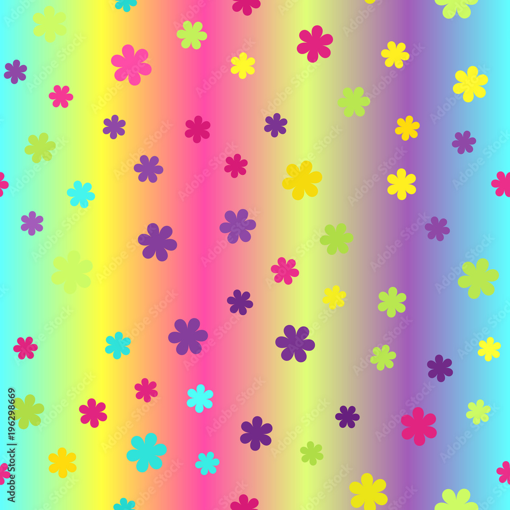 Glowing flower pattern. Seamless vector Glowing flower pattern. Seamless vector