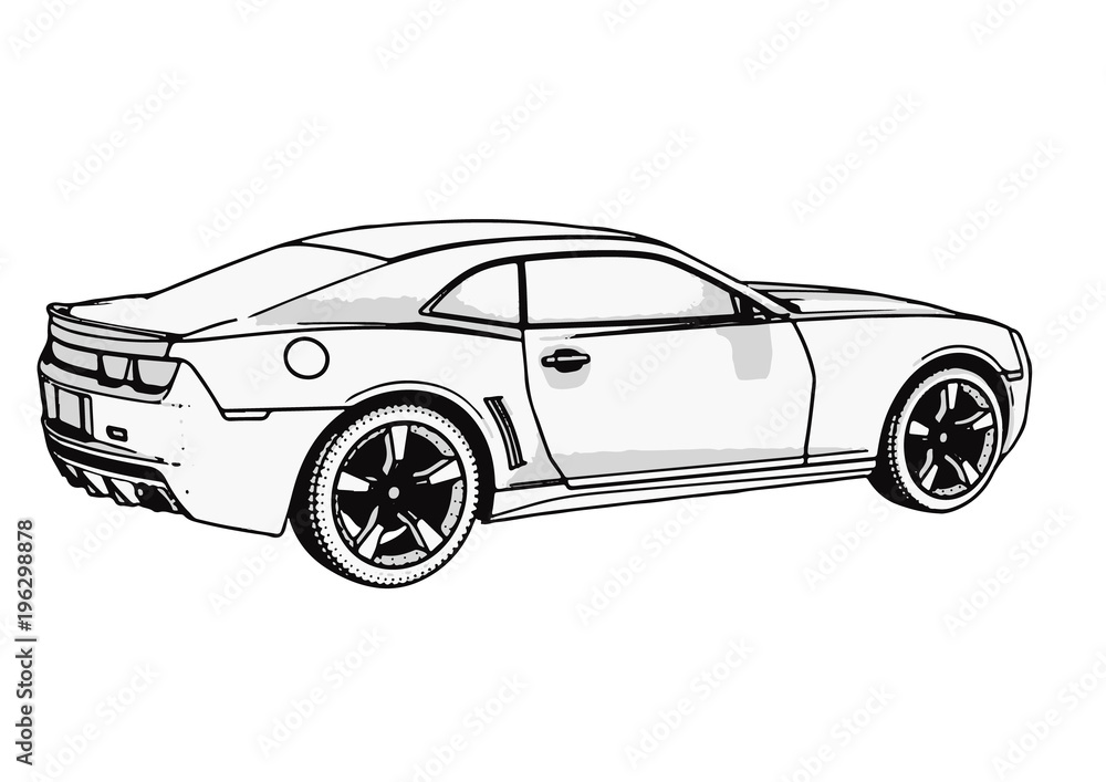 Fototapeta premium outline car vector