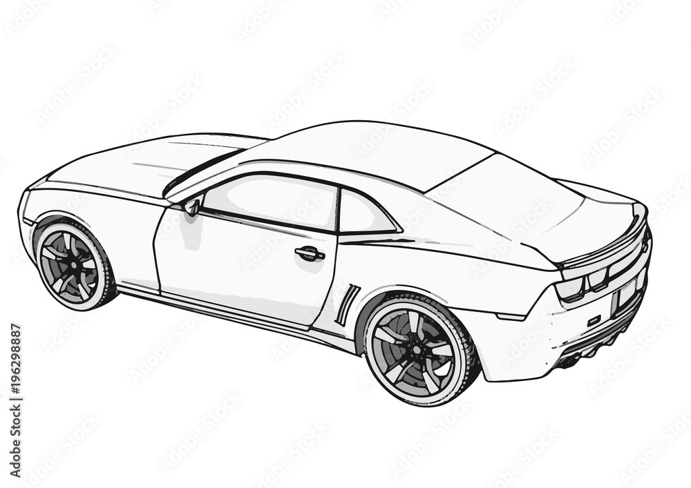 outline car vector