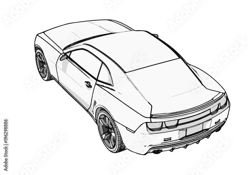 outline car vector