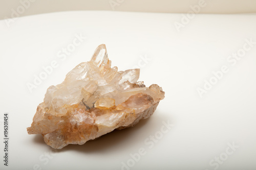 Specimen of rough quartz crystals