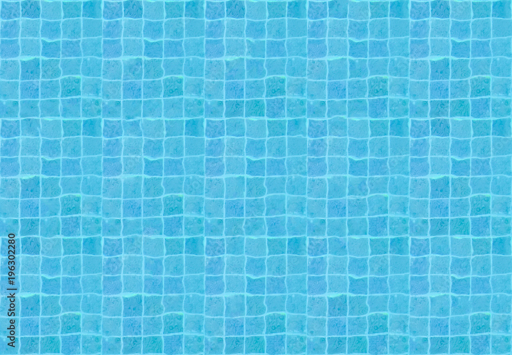 Top view Seamless water pool pattern in blue color