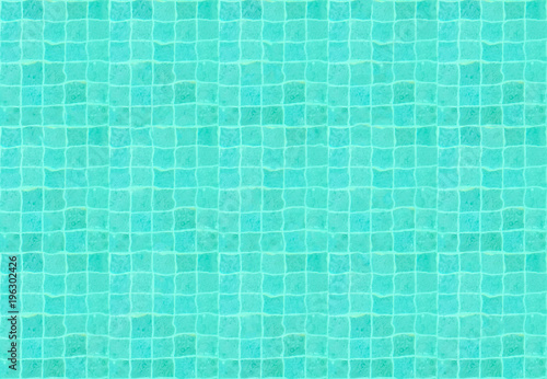 Top view Seamless water pool pattern in cyan color