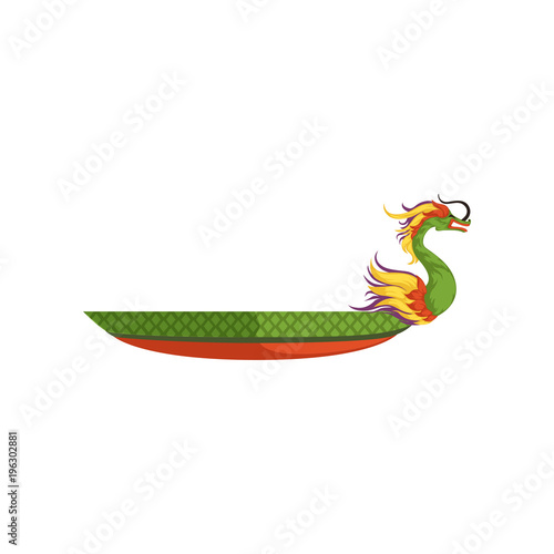 Dragon Boat, Chinese traditional Festival vector Illustration on a white background