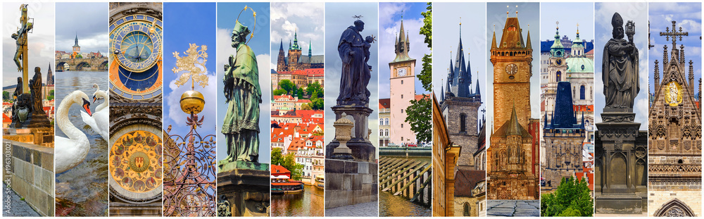 Φωτογραφία Collage of the sights of Prague. Czech Republic