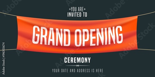 Grand opening vector illustration, background photo