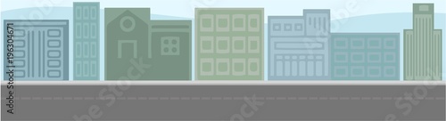 Metropolis skyline with buildings illustration 
