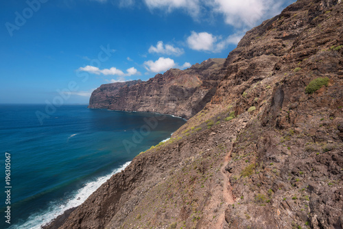 Los gigantes Cliffs, famous landmark in Tenerife island, Canary islands, Spain. © herraez
