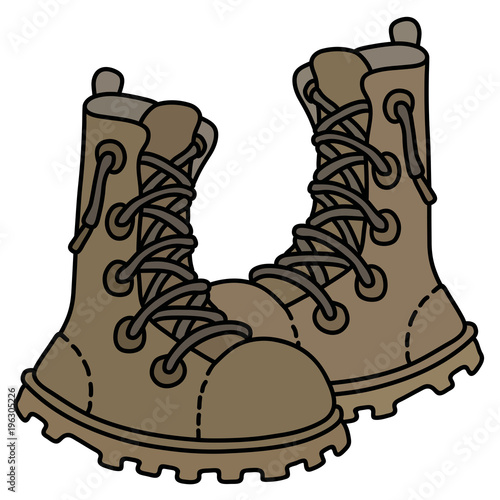 Sand high lacing military shoes