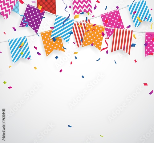 Celebration background with colorful bunting flags