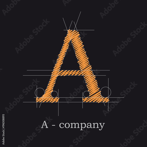 Vector sign design letter A