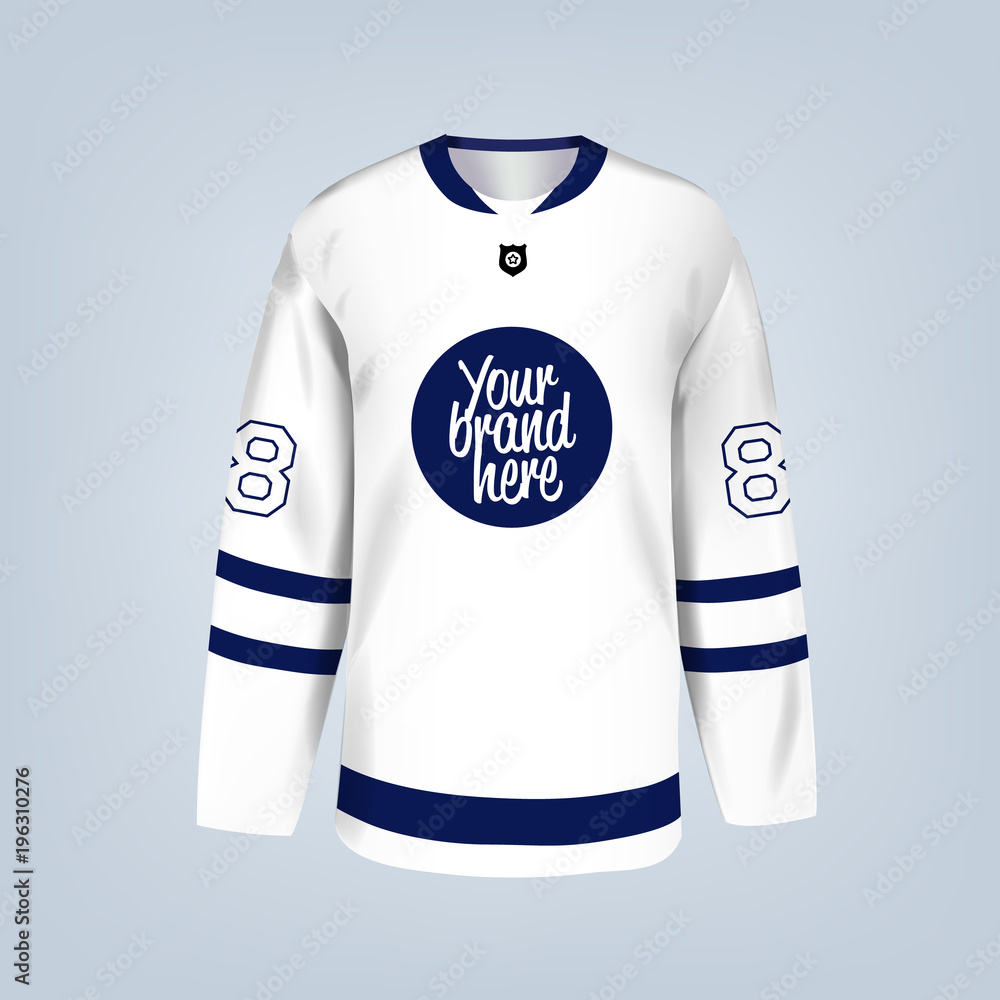 Naklejka premium Vector illustration of hockey team jersey template