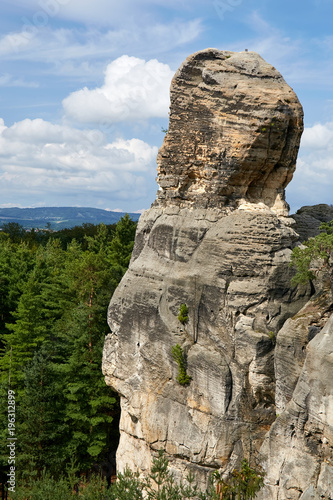 sandstone rock near Hruba Skala renaissance castle