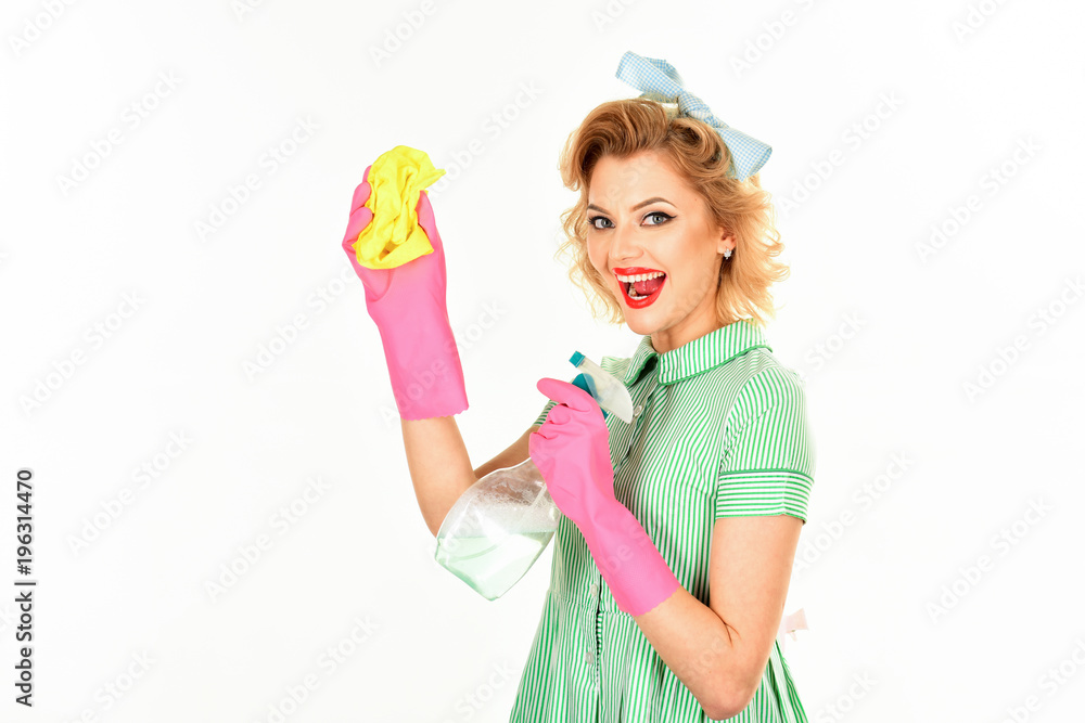 Cleaning, retro style, purity. Cleaning, retro style, purity.