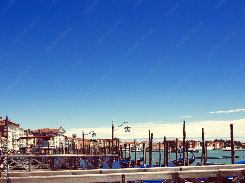 Pier in Venice, Italy at summer