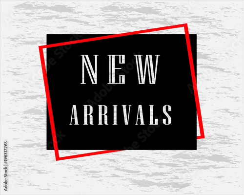 New Arrivals banner for cover page and advertising.