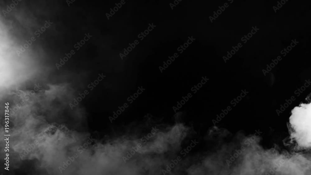 Slow motion of realistic smoke effect on black background Slow motion of realistic smoke effect on black background