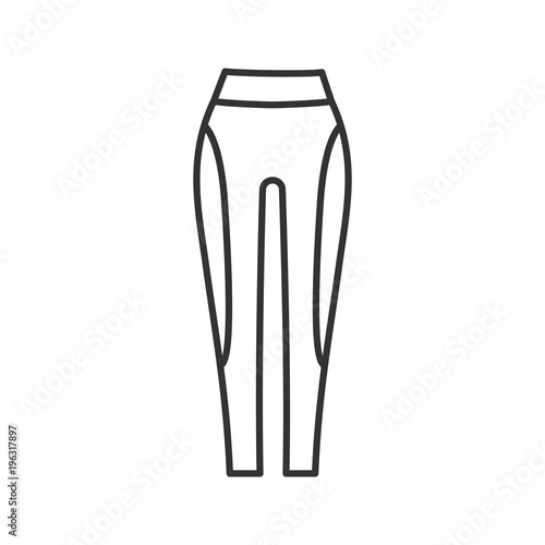 Women's sports pants linear icon