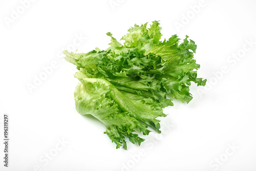 fresh, green salad isolated on white background