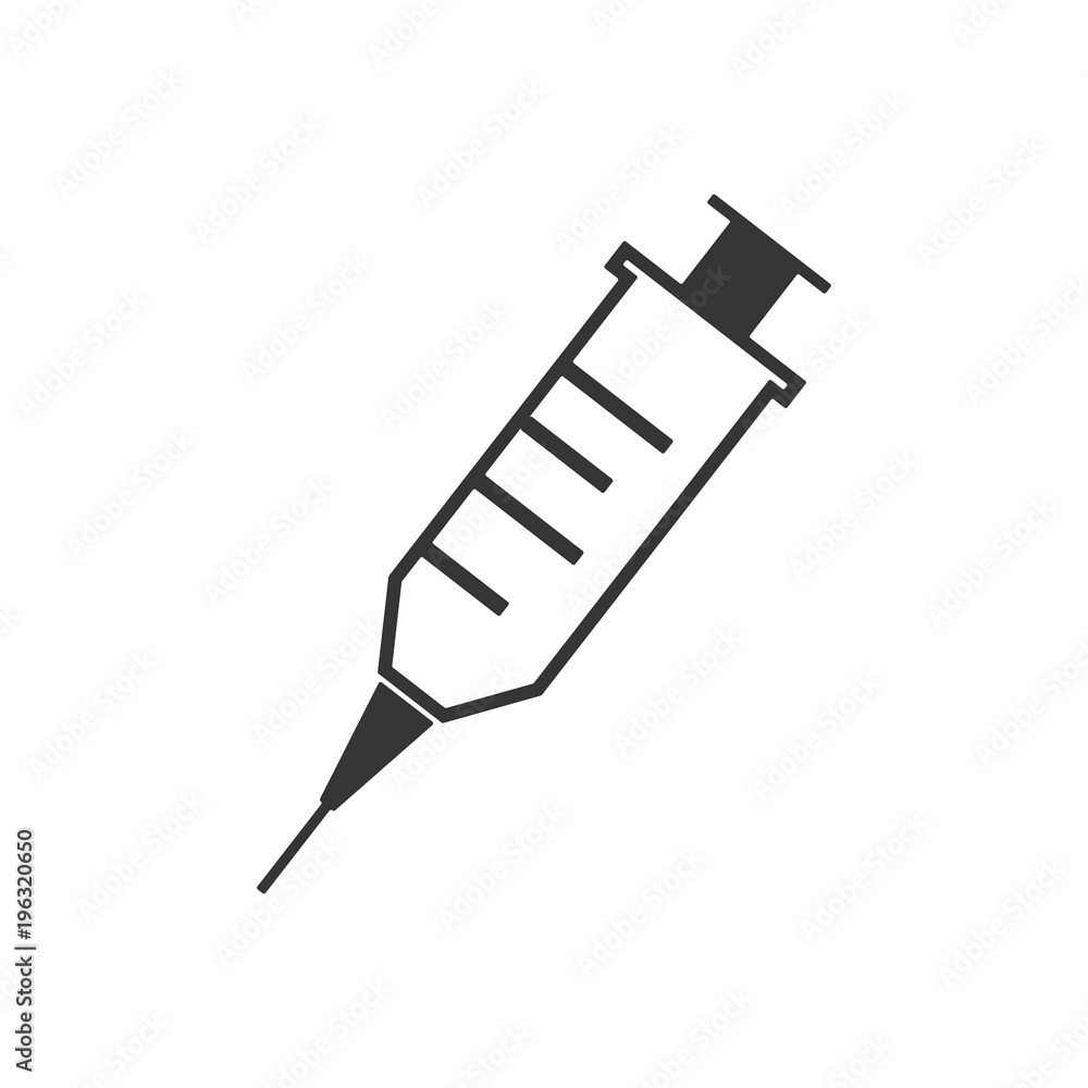 injection needle icon. vector syringe. Vaccination Concept injection needle icon. vector syringe. Vaccination Concept