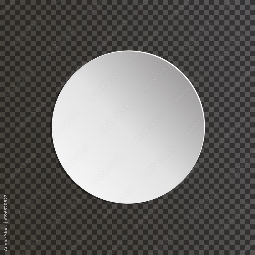 Round paper plate on transparent background. Round paper plate on transparent background.