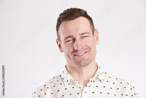 Portrait of tired young man