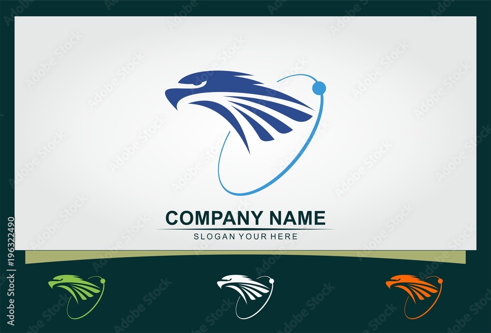 Obraz premium eagle icon trevel logo