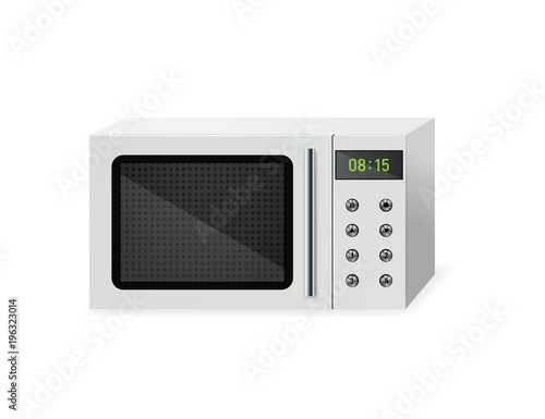 Microwave. Household electrical equipment. Vector illustration Kitchen appliances