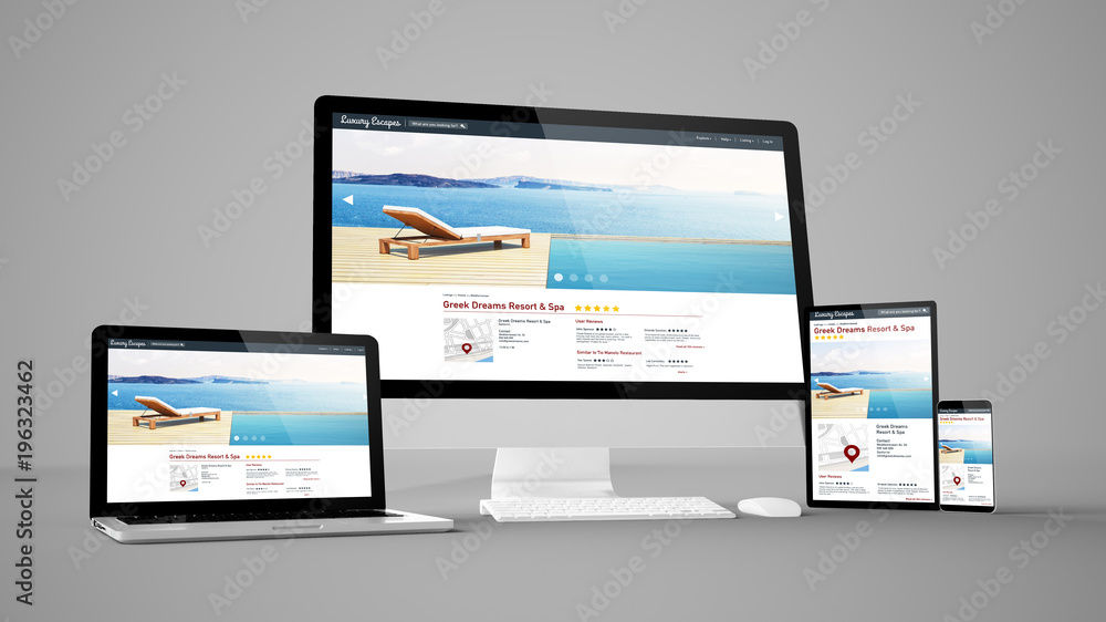 computer gadgets with luxury resort on screen computer gadgets with luxury resort on screen