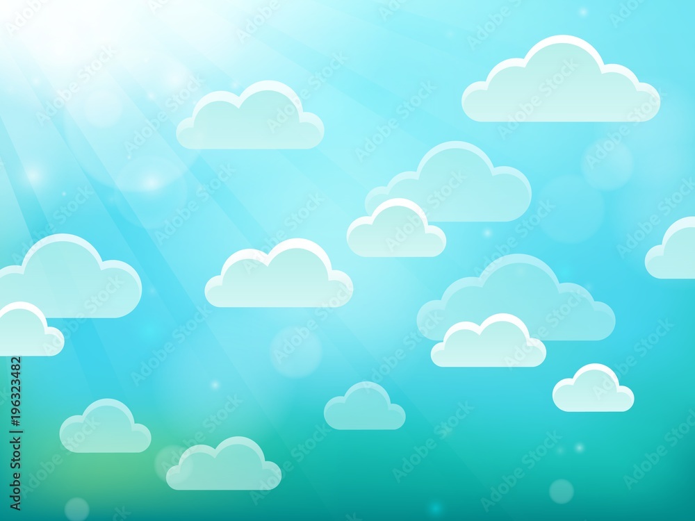 Clouds on sky theme 4