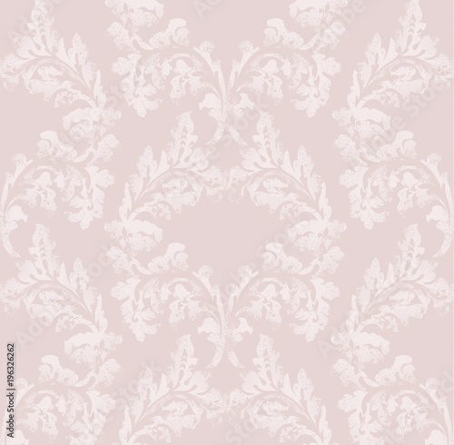 Fototapeta Naklejka Na Ścianę i Meble -  Damask pattern ornament decor Vector. Baroque fabric texture illustration designs
