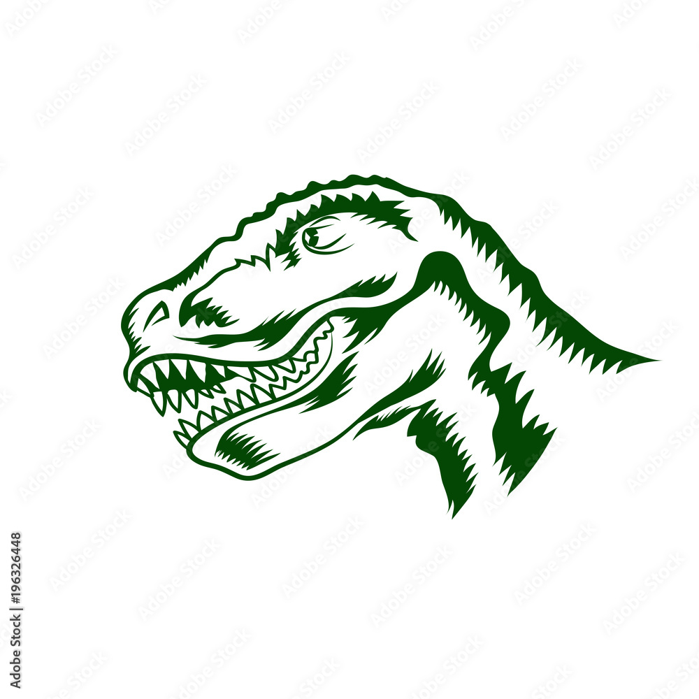 Obraz premium Head of Dinosaur Isolated