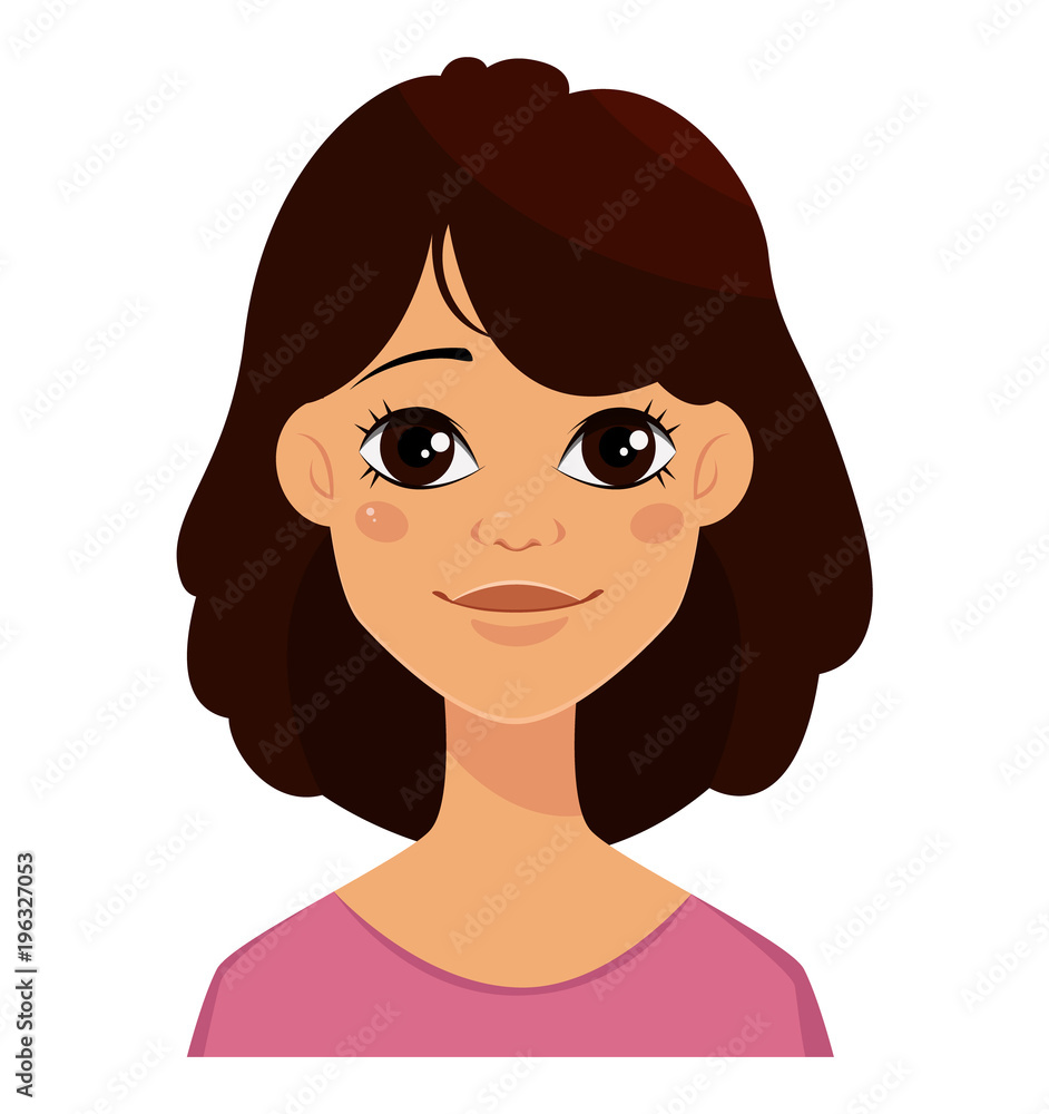 Face expressions of a cute woman Face expressions of a cute woman