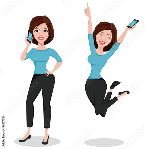 Businesswoman in casual clothes