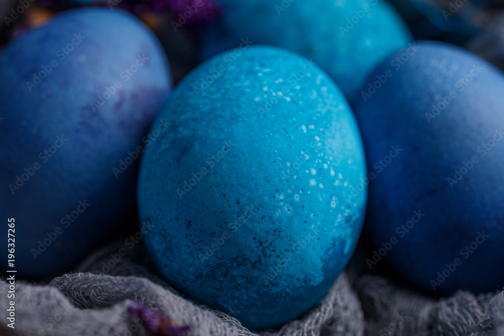 Beautifully painted in dark blue and blue colors of Easter eggs. Beautifully painted in dark blue and blue colors of Easter eggs.