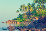beautiful seascape. Beautiful tropical place for relaxation. Tinted.