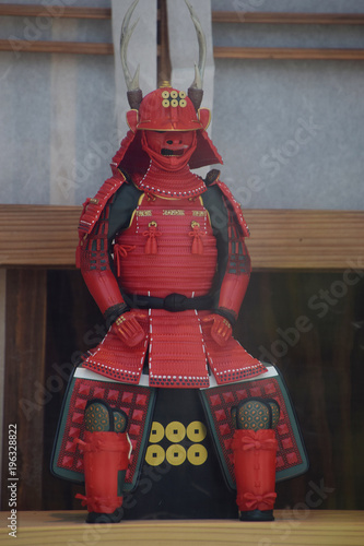 Sanada's armor set / 戦国時代・真田家の赤備え甲冑(座位.座像)