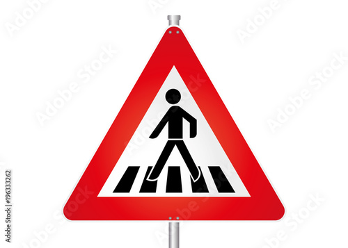 Straßenschild - Fußgängerüberweg