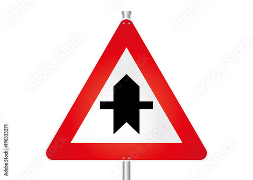 Straßenschild - Vorfahrt