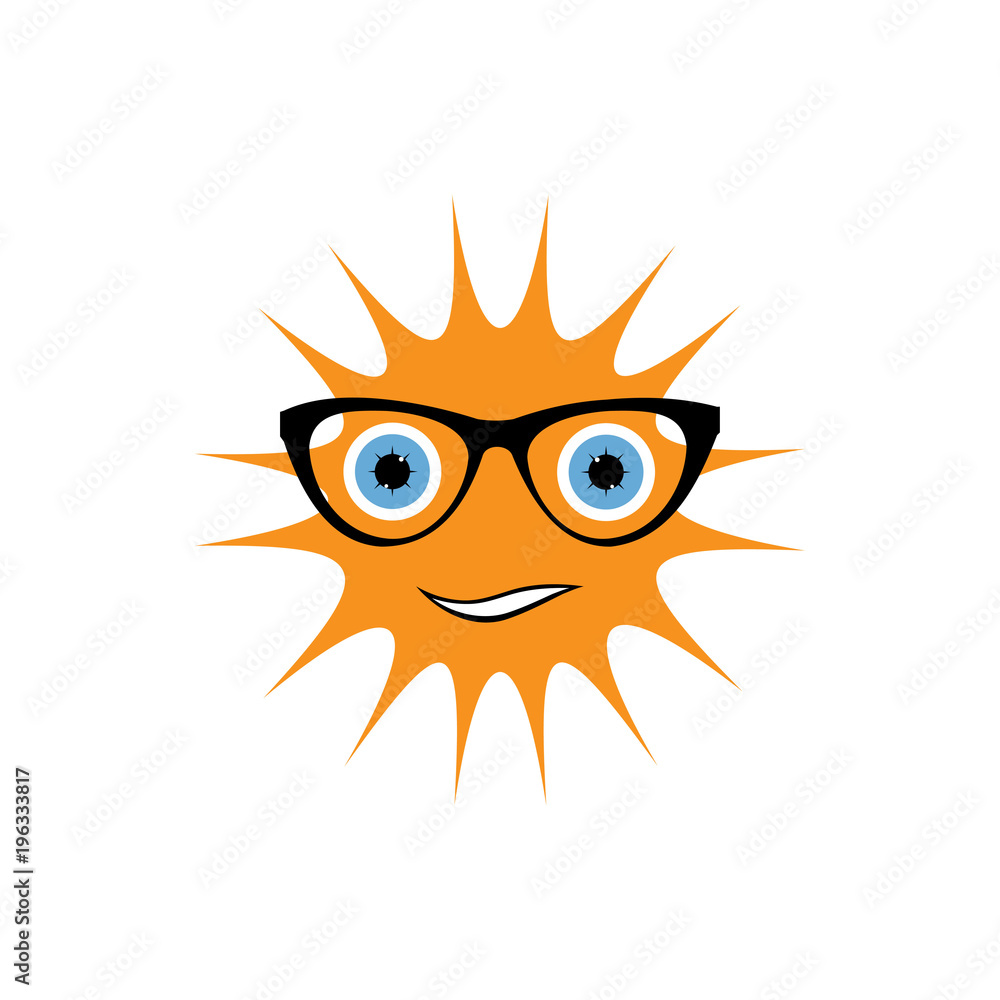 sun with black glasses art vector illustration sun with black glasses art vector illustration