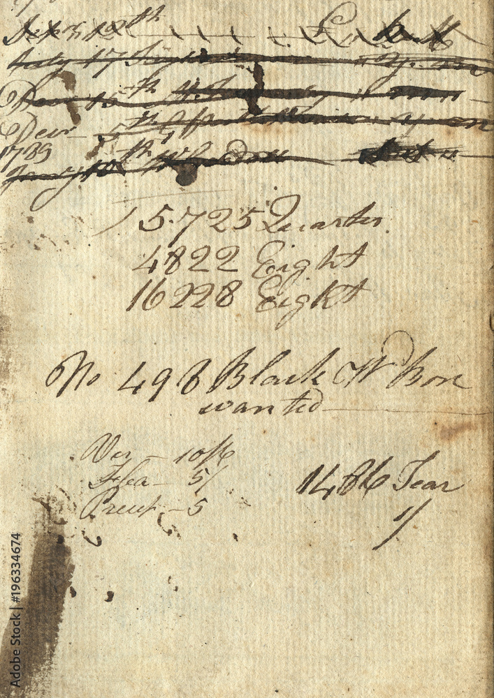 Naklejka premium Old Vintage Handwritten Paper Texture Background