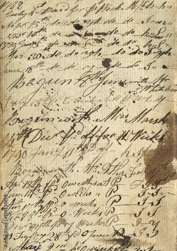 Old Vintage Handwritten Paper Texture Background