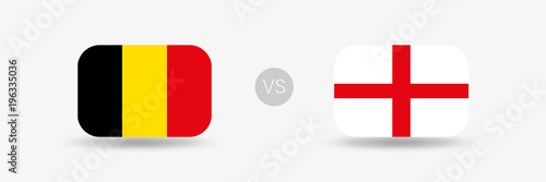 Belgien gegen England - Flaggen
