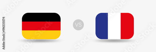 Deutschland gegen Frankreich - Flaggen