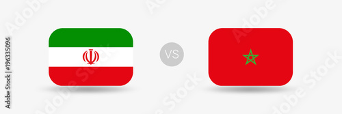 Iran gegen Marokko - Flaggen