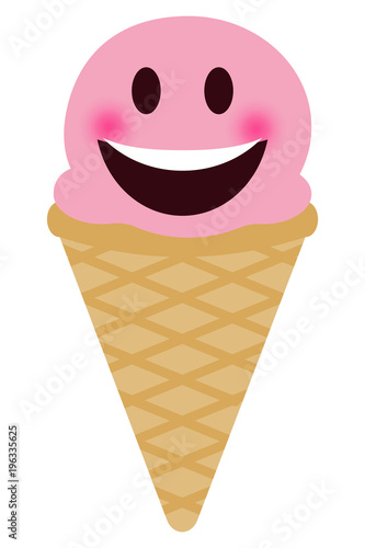 Eiscreme Emoji lachend