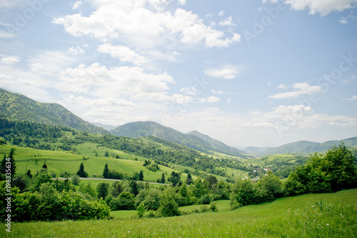 Obraz na plátně A scenic view of town of Terchova in the vallery in Slovakia