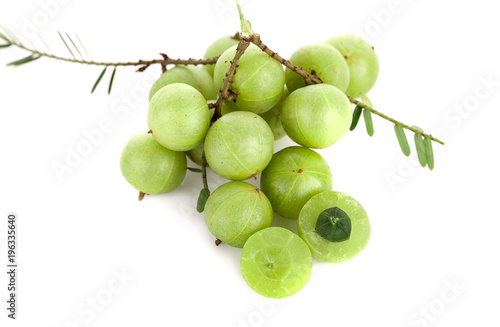 Indian Gooseberry on white background