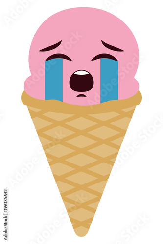 Eiscreme Emoji heulend